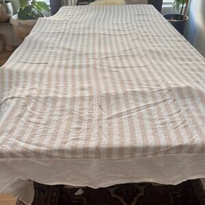 Brooklinen European Linen Duvet Cover Striped King Cali King Soft beige Ivory